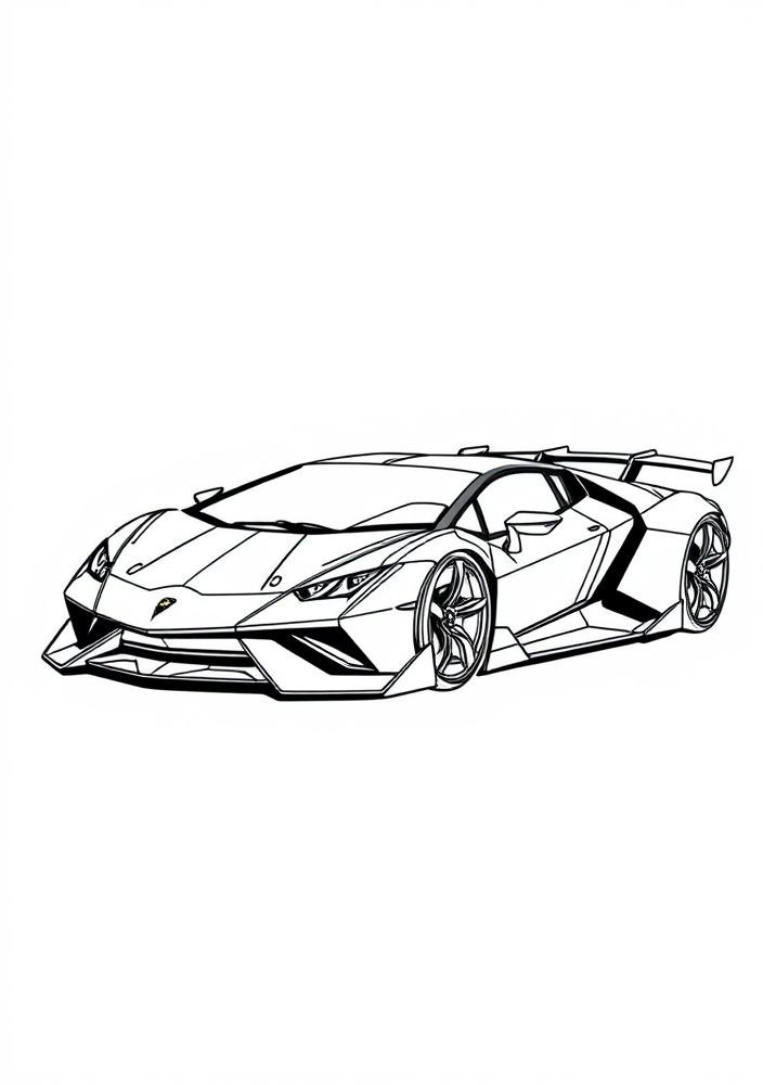 Desenho de Lamborghini futurista para colorir