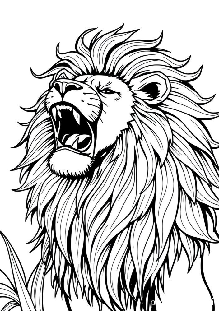 Desenho de Leão Majestoso para colorir