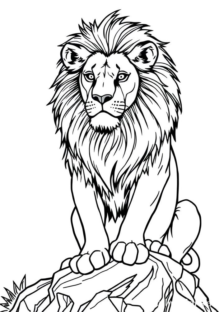 Desenho de Leão Majestoso para colorir