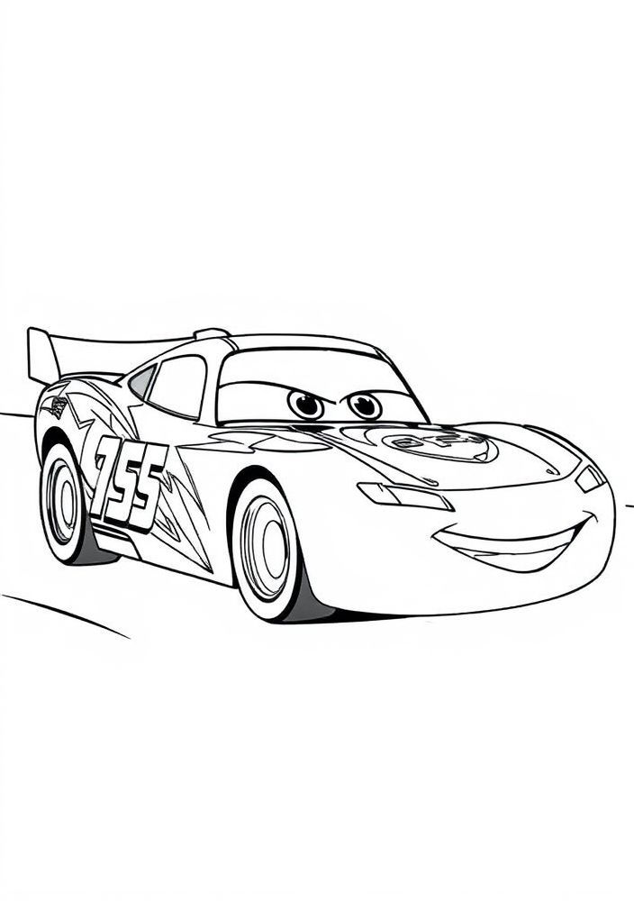 Desenho de Lightning McQueen para colorir