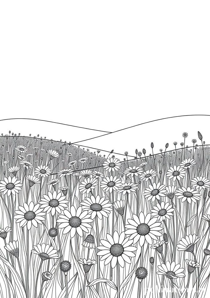 Desenho de Margaridas para colorir