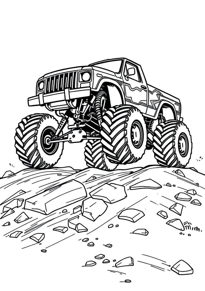 Desenho de Monster Truck para colorir