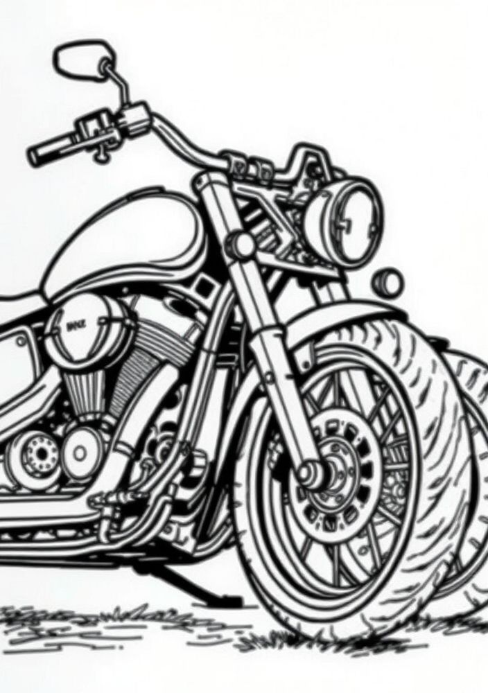 Desenho de Mota Chopper para colorir