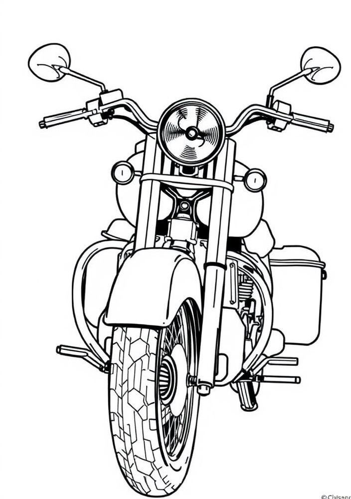 Desenho de Mota Clássica para colorir