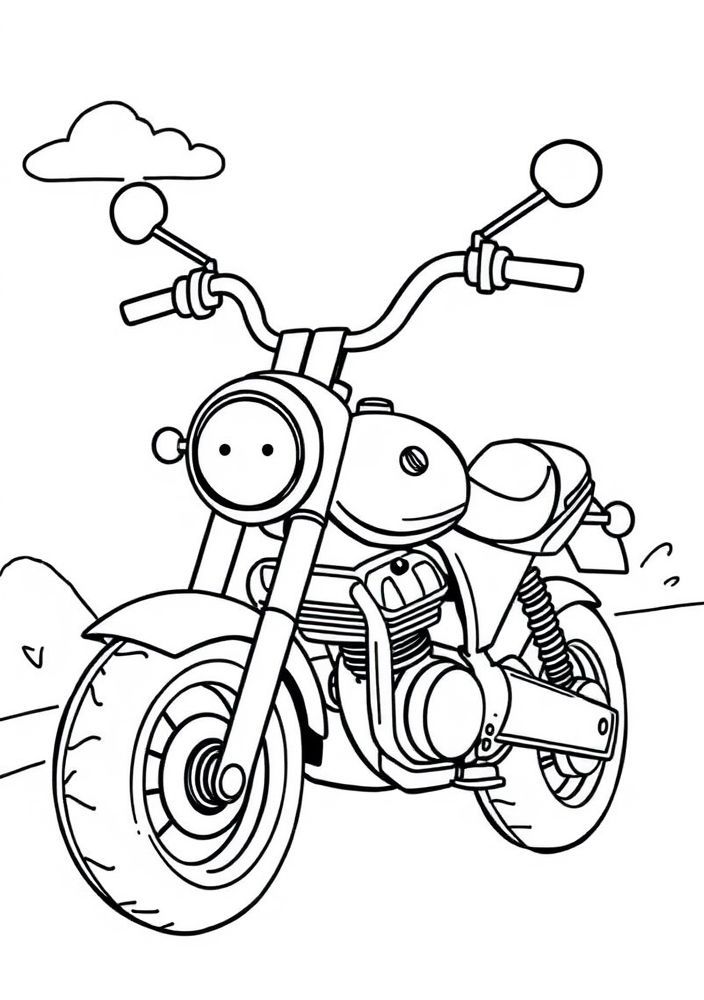 Desenho de Mota Infantil para colorir