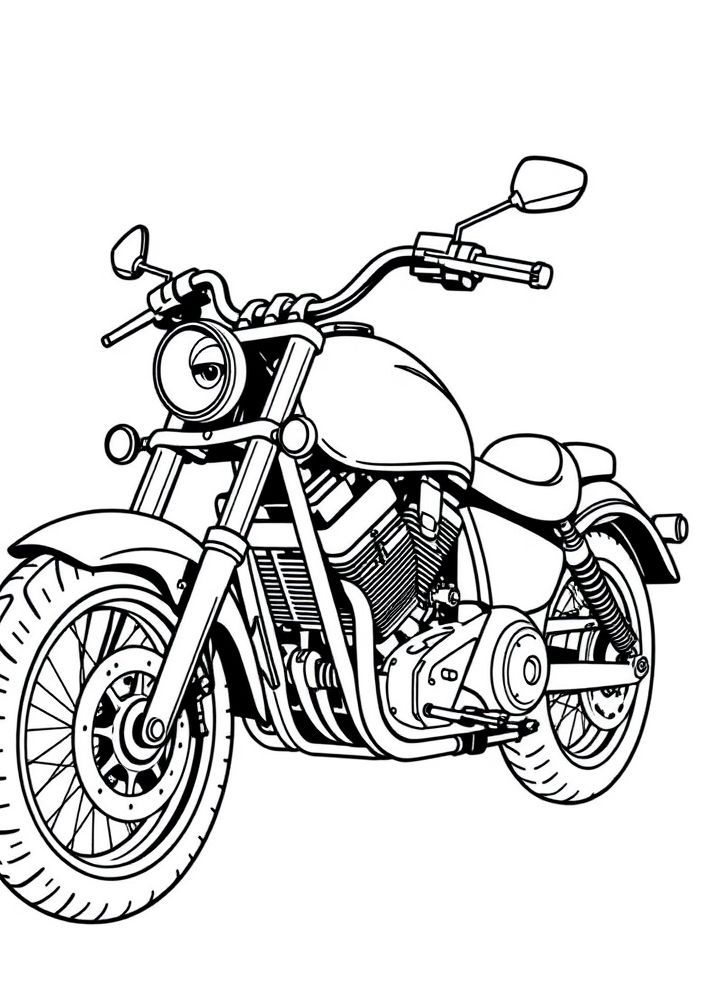 Desenho de Moto Cruzer para colorir
