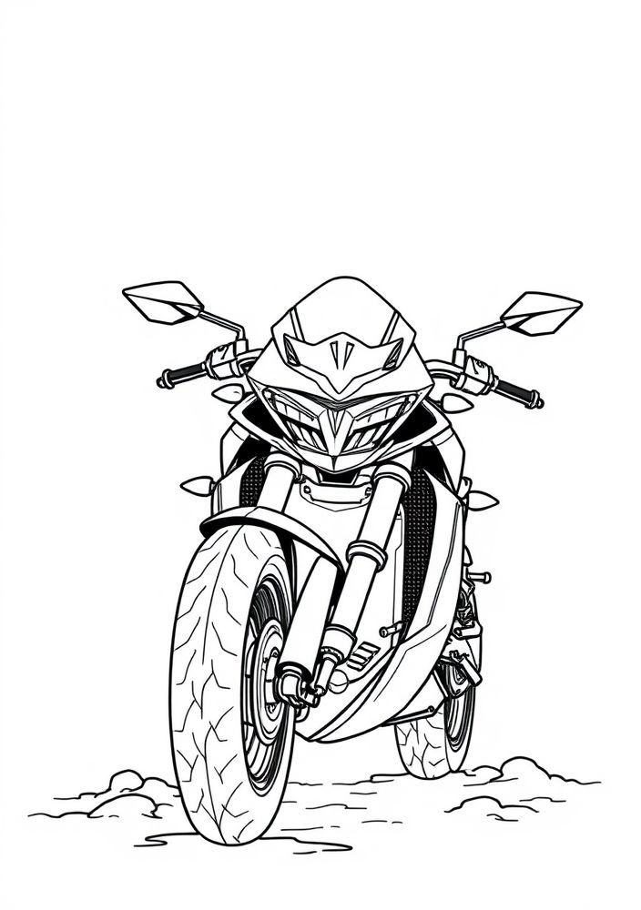 Desenho de Moto Fantástica para colorir