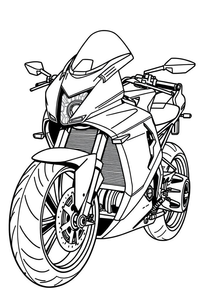 Desenho de Moto Futurista para colorir