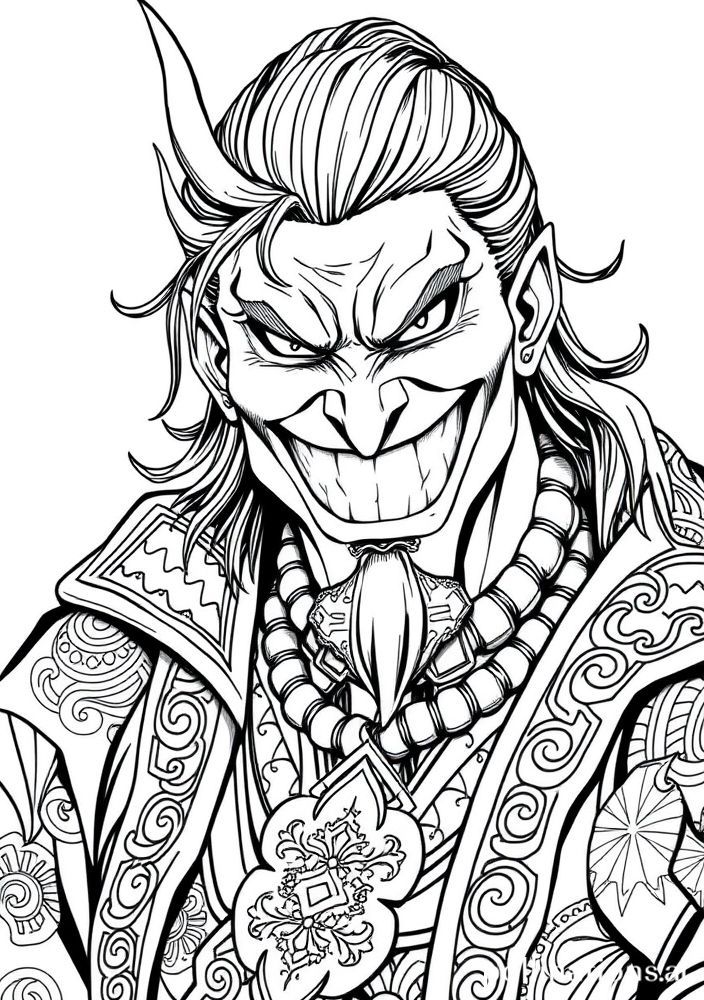 Desenho de Muzan Kibutsuji para colorir