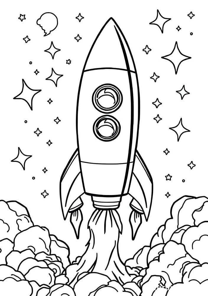 Desenho de Nave Espacial para colorir