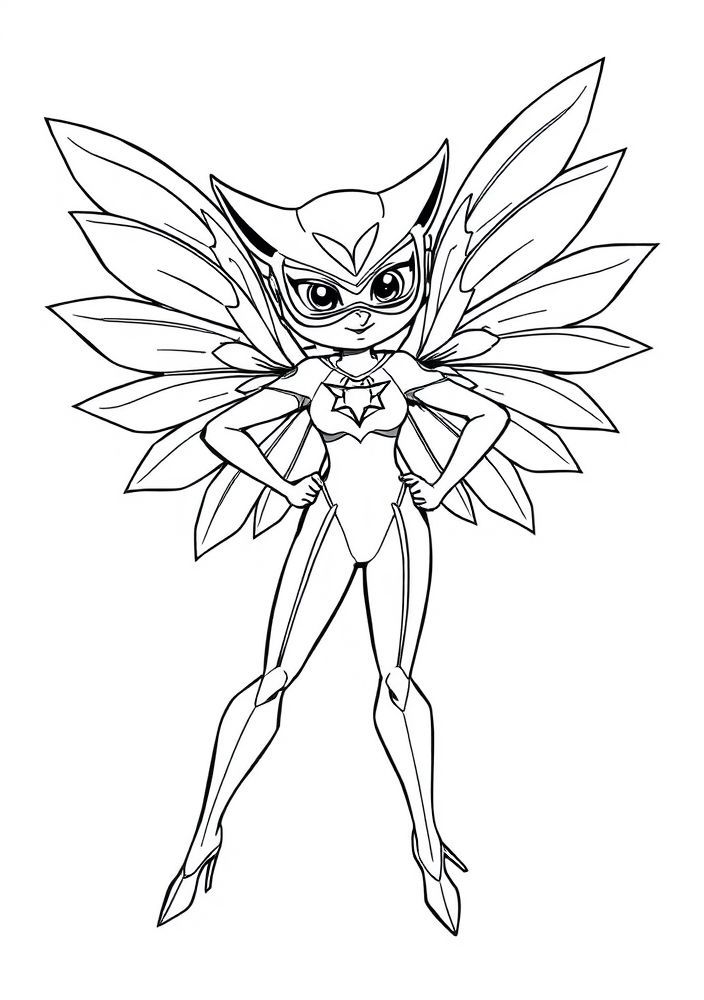 Desenho de Owlette em modo heroico para colorir