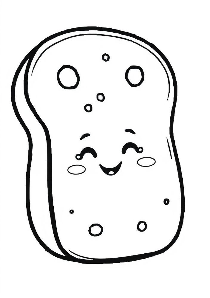 Desenho de Pão Fresco para Colorir