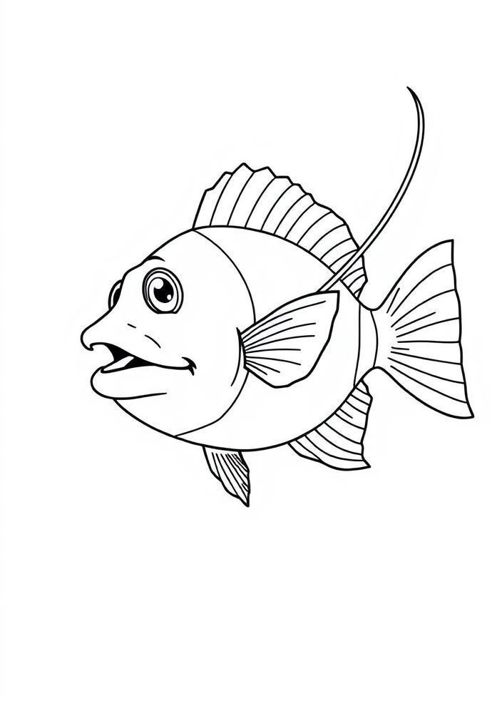 Desenho de Peixe Abissal para colorir