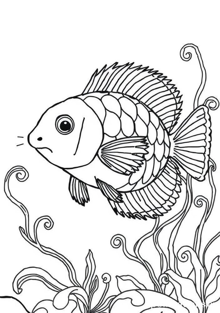 Desenho de Peixe Esquilo para colorir