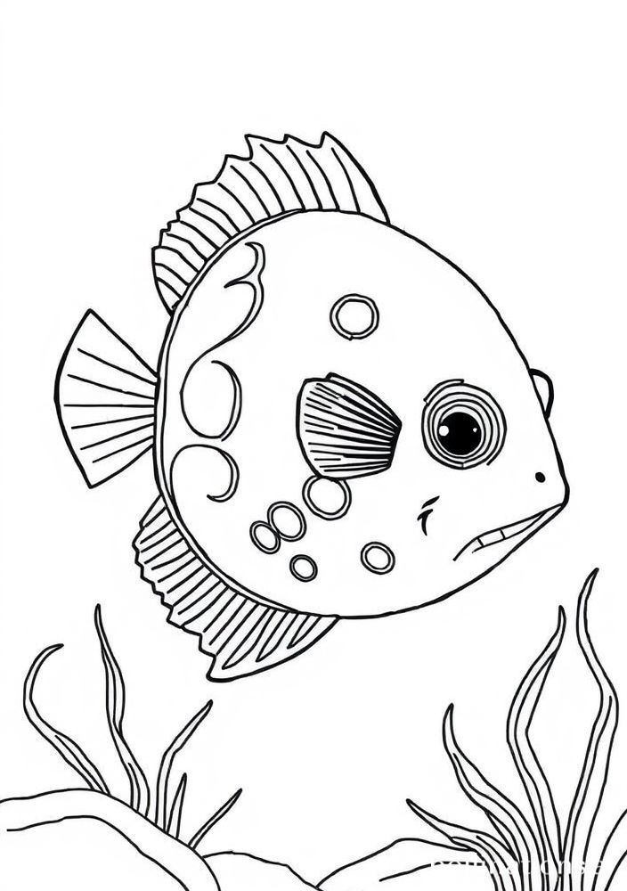 Desenho de Peixe-Lua para colorir