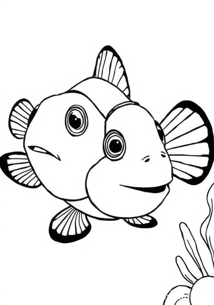 Desenho de Peixe Palhaço para colorir
