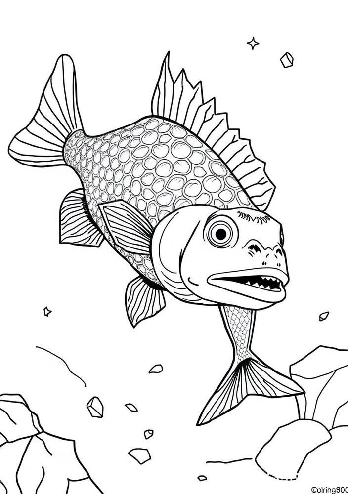 Desenho de Peixe de Gelo para colorir