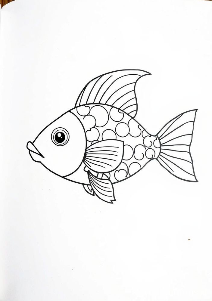 Desenho de Peixinho Colorido para colorir