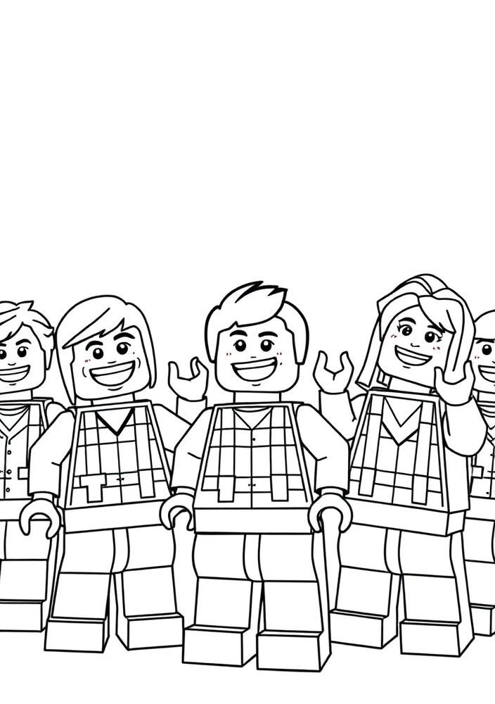 Desenho de Personagens Lego para Colorir
