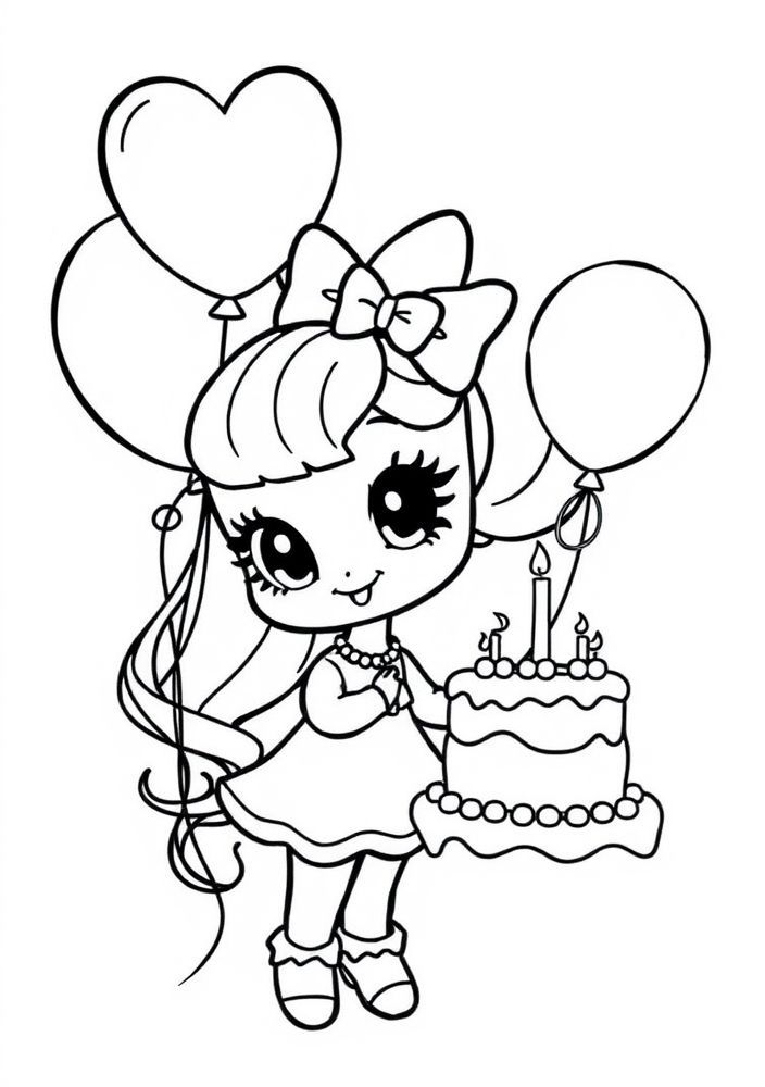 Desenho de Pinkie Pie fazendo festa para colorir