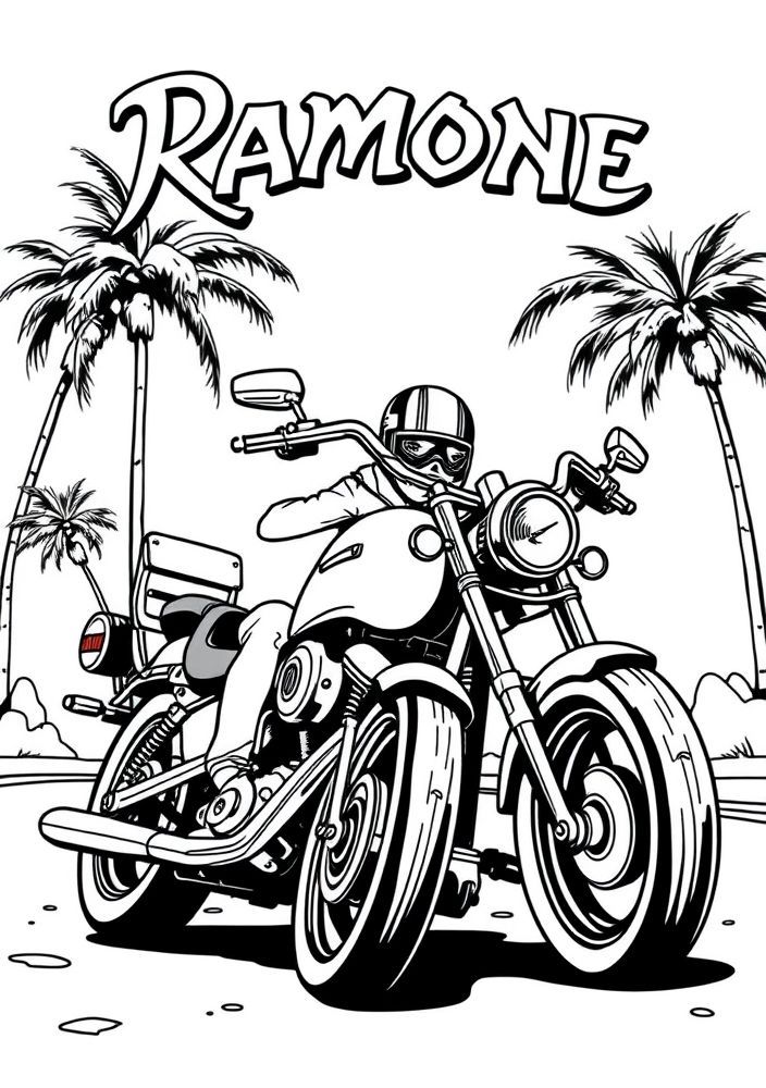 Desenho de Ramone para colorir