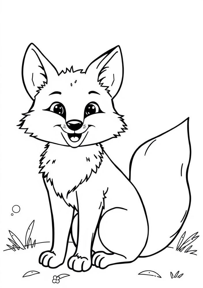 Desenho de Raposa Brincalhona para Colorir