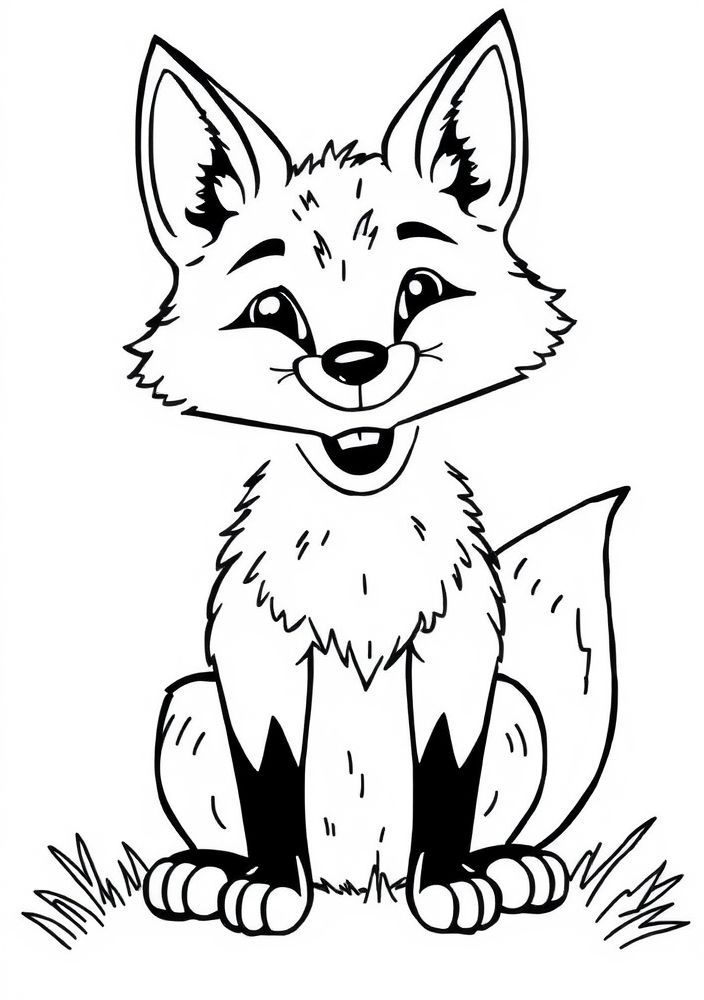 Desenho de Raposa Sapeca para colorir
