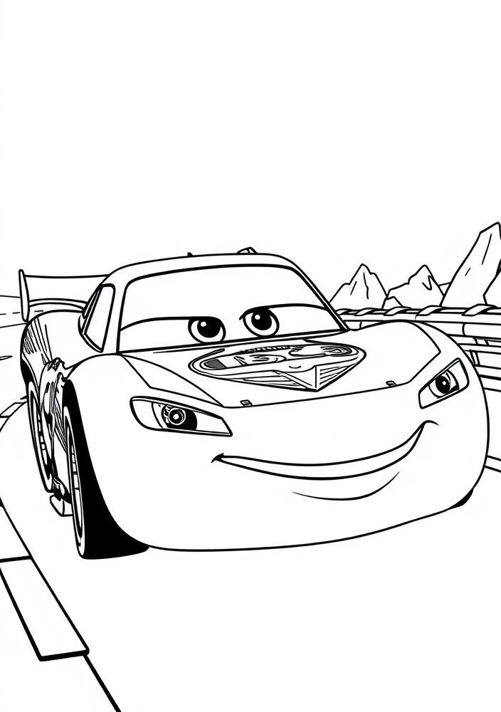 Desenho de Relâmpago McQueen para colorir