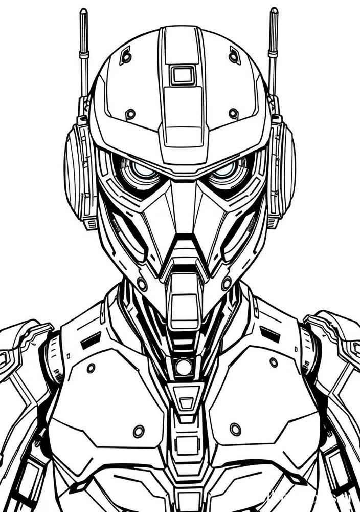 Desenho de Robô Futurista para Colorir