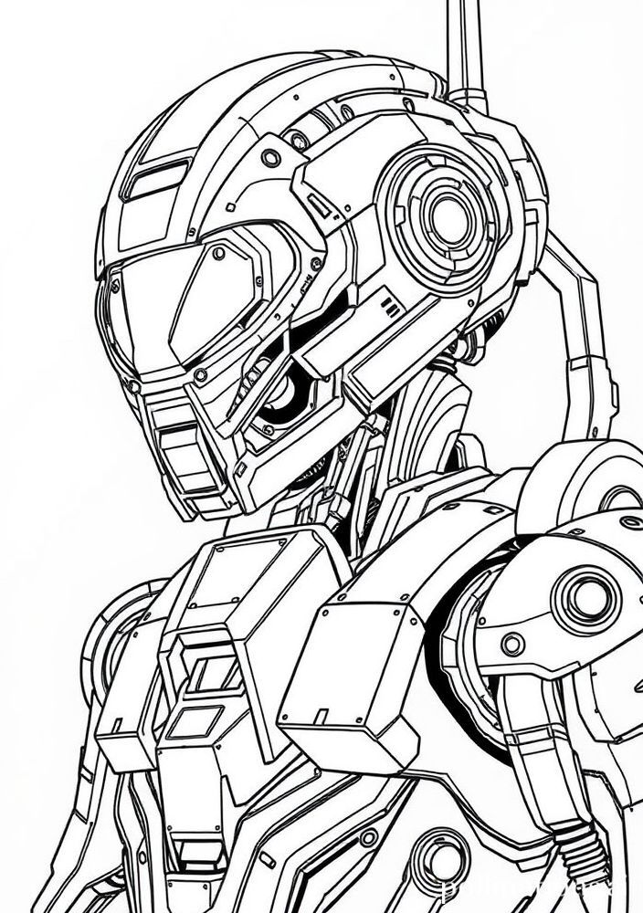 Desenho de Robô Futurista para colorir