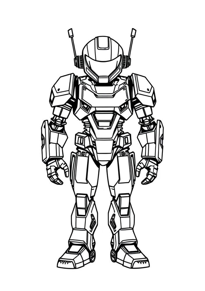 Desenho de Robô Futurista para colorir