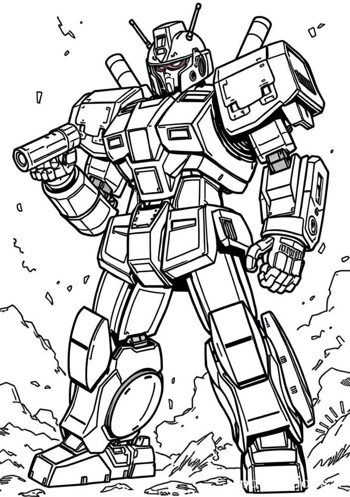 Desenho de Robô de Combate para colorir