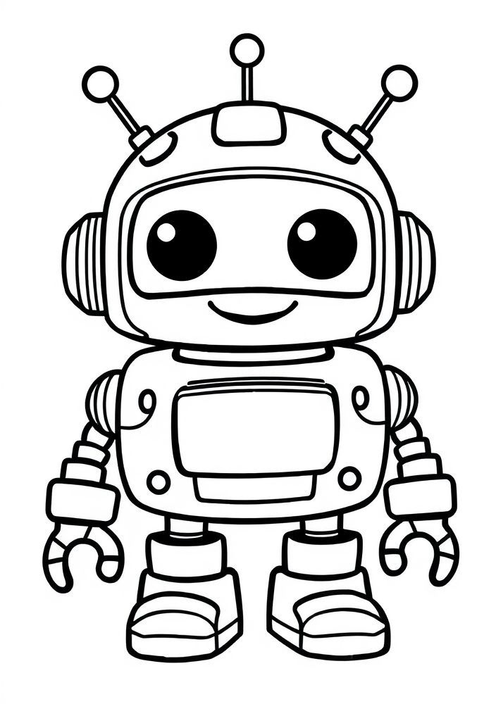 Desenho de Robô para colorir