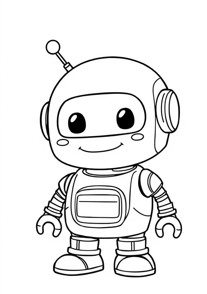 Desenho de Robô para colorir