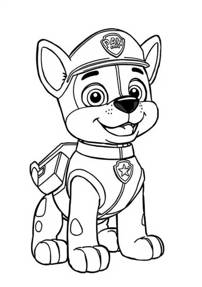 Desenho de Rocky, o Reciclador da Patrulha Canina para colorir