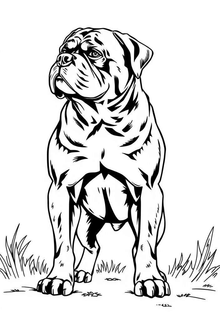 Desenho de Rottweiler Protetor para colorir