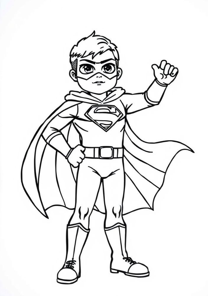Desenho de Roupa de Super-Herói para Colorir