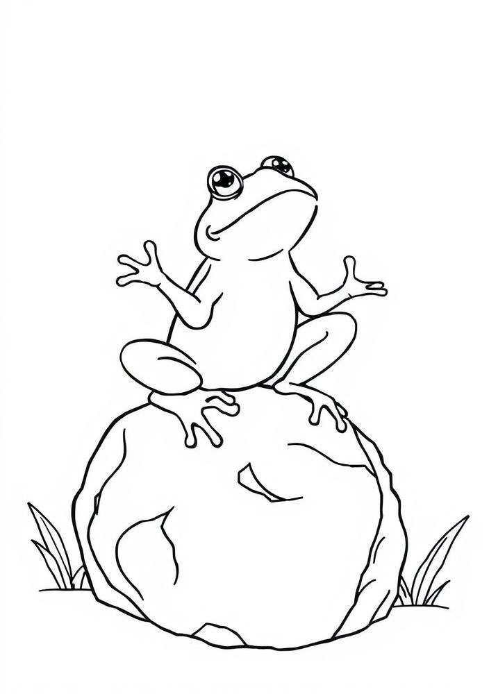 Desenho de Sapo Cantor para colorir