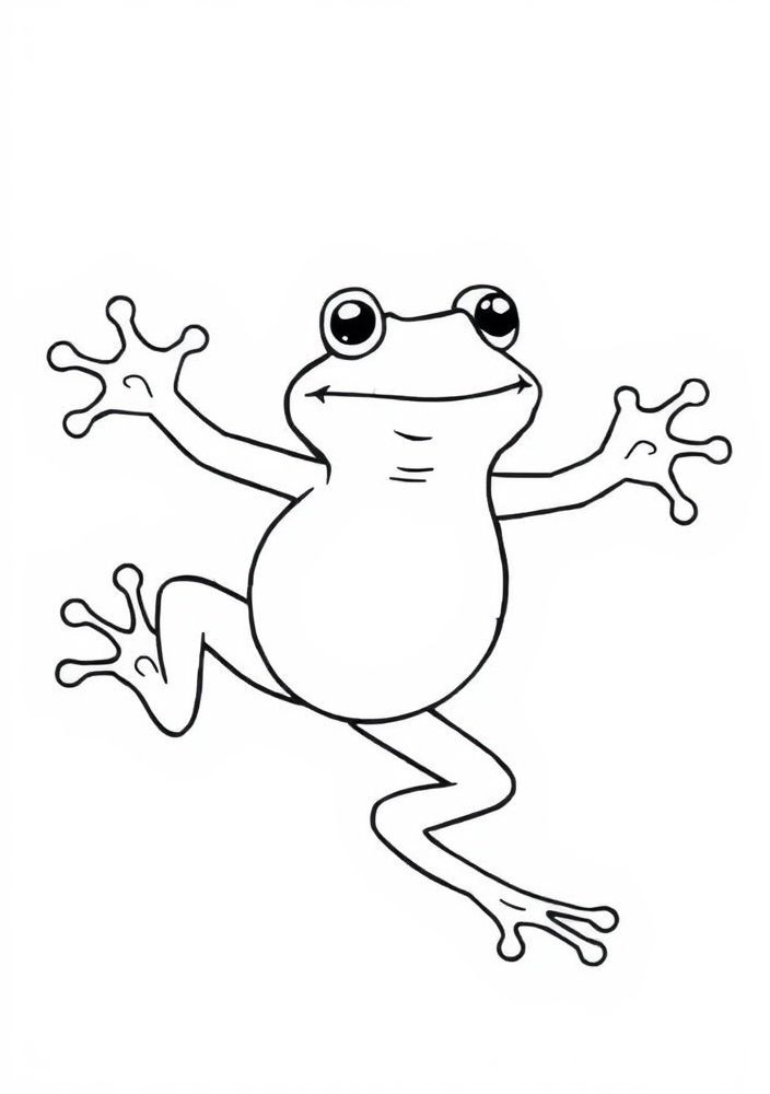 Desenho de Sapo Dançarino para colorir