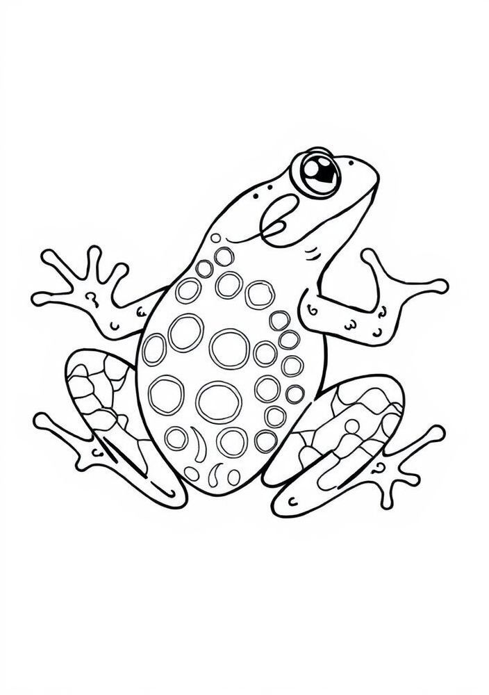 Desenho de Sapo Estilizado para colorir