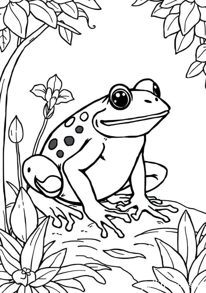 Desenho de Sapo Jardineiro para colorir