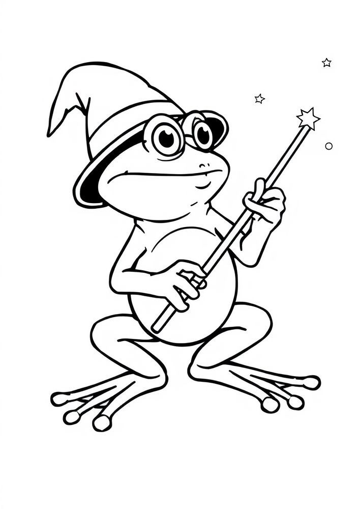 Desenho de Sapo Mágico para colorir