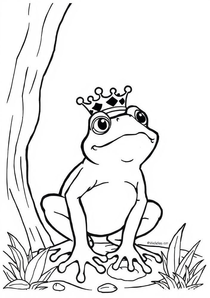 Desenho de Sapo Príncipe para colorir