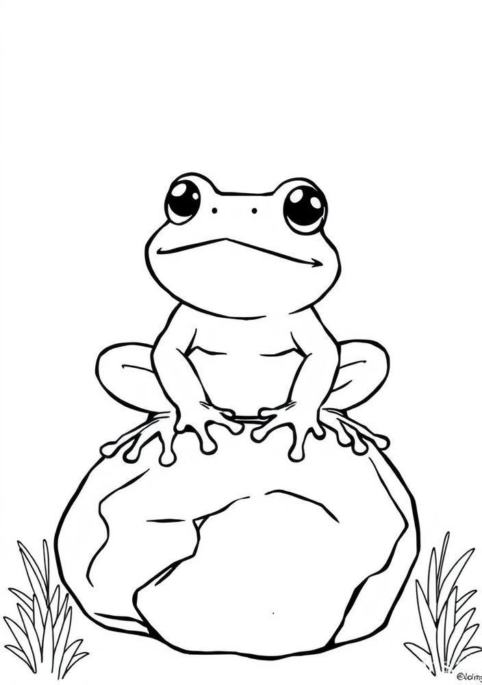 Desenho de Sapo Rechonchudo para colorir