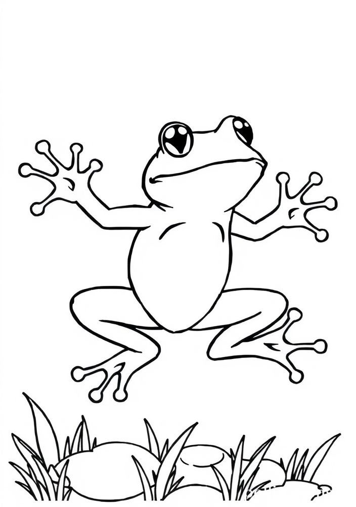 Desenho de Sapo Saltitante para colorir