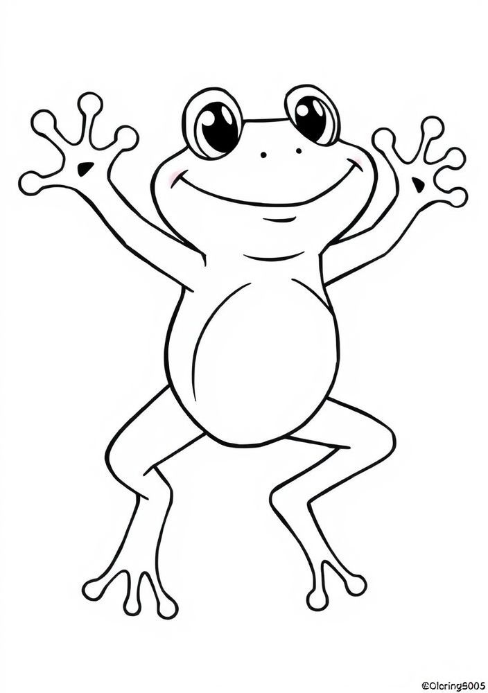 Desenho de Sapo Saltitante para colorir