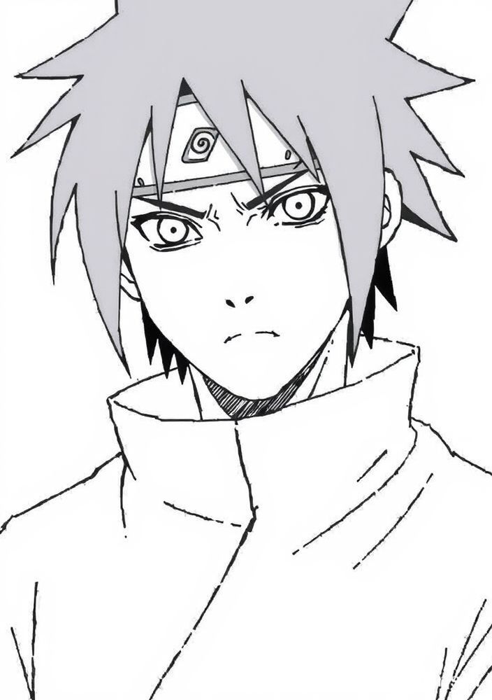 Desenho de Sasuke Uchiha para colorir