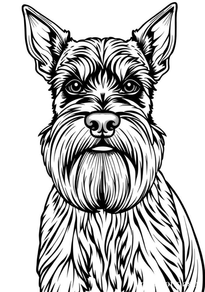 Desenho de Schnauzer com Barba para colorir