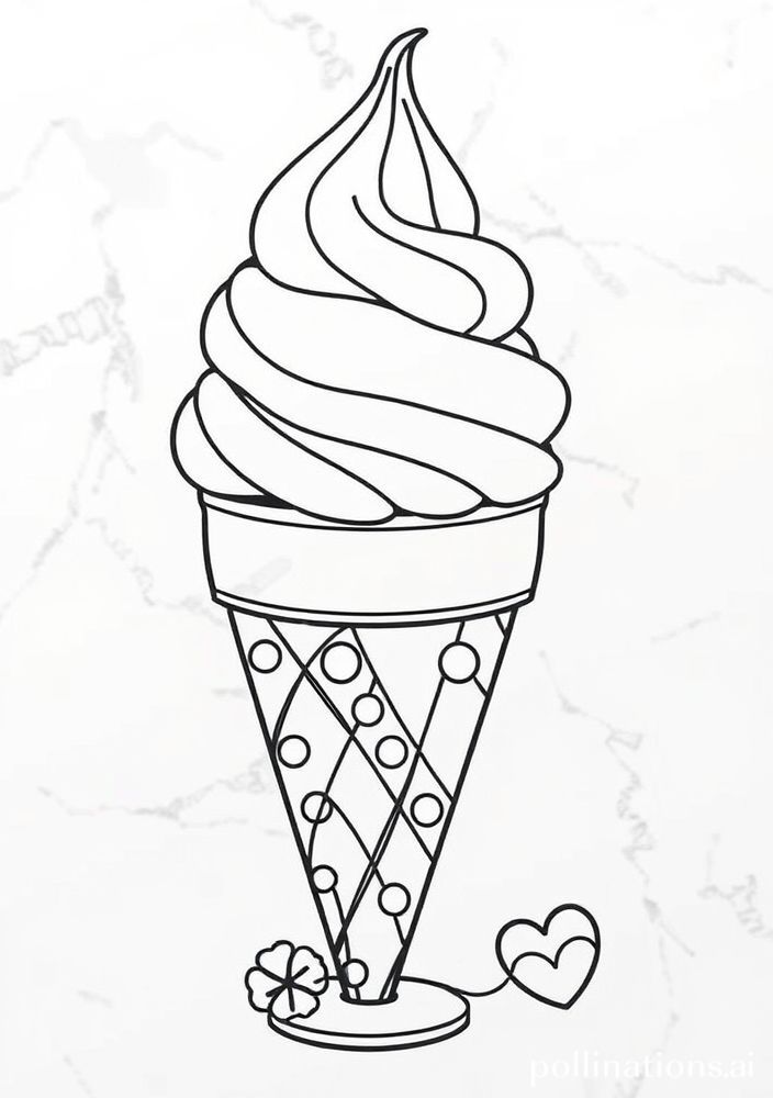 Desenho de Sorvete Colorido para colorir