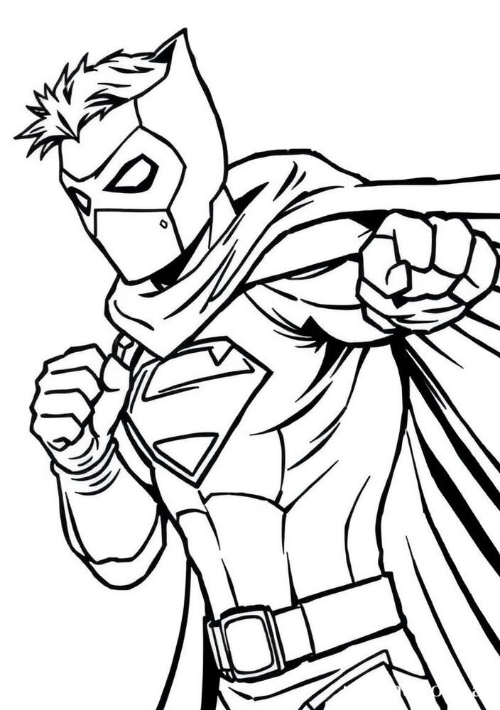 Desenho de Super-Herói para colorir